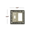 thumbnail image 2 of SleekLighting | Wall plates Decorative Brushed Satin Pewter | Electric Outlet and Switch Covers| Style: 2 Gang Toggle & Decorator (1 Pack), 2 of 7