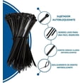 thumbnail image 3 of Cinchos de Plastico, Bridas de Plástico para Electricidad, Cintillos para Cables Nylon Autobloqueantes Resistente para Hogar, Oficina, Exterior, Taller (Negro), 3 of 4