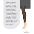 thumbnail image 7 of MeMoi Miss Buttons Cotton Blend Footless Sweater Tights - Womens - Female (Medium/Large, Espresso), 7 of 7