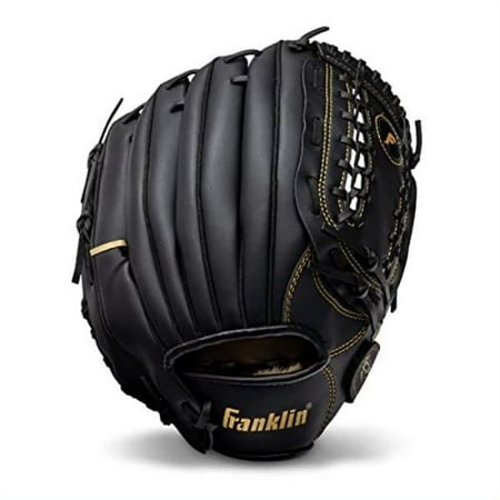 UPC: 0025725544042 | Franklin Sports Baseball and Softball Glove Field Master Baseball and Softball Mitt Adult and Youth Glove Right Hand Throw 12 In. Black/Gold