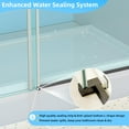 thumbnail image 2 of Garvee 56-60" W x 75" H Sliding Shower Door, Frameless Glass Shower Door with 5/16" (8mm) Clear Tempered Glass, Explosion-Proof Film, Pull Handle, Stainless Steel Hardware, Matte Black, 2 of 7