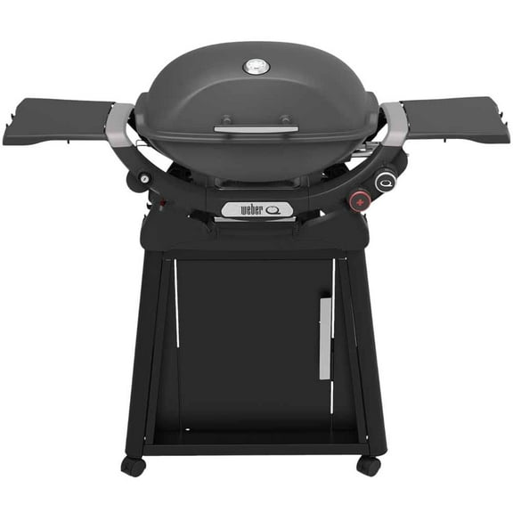 Weber Q2800N  Gas Grill (Liquid Propane) With Stand Bundle, Charcoal Grey