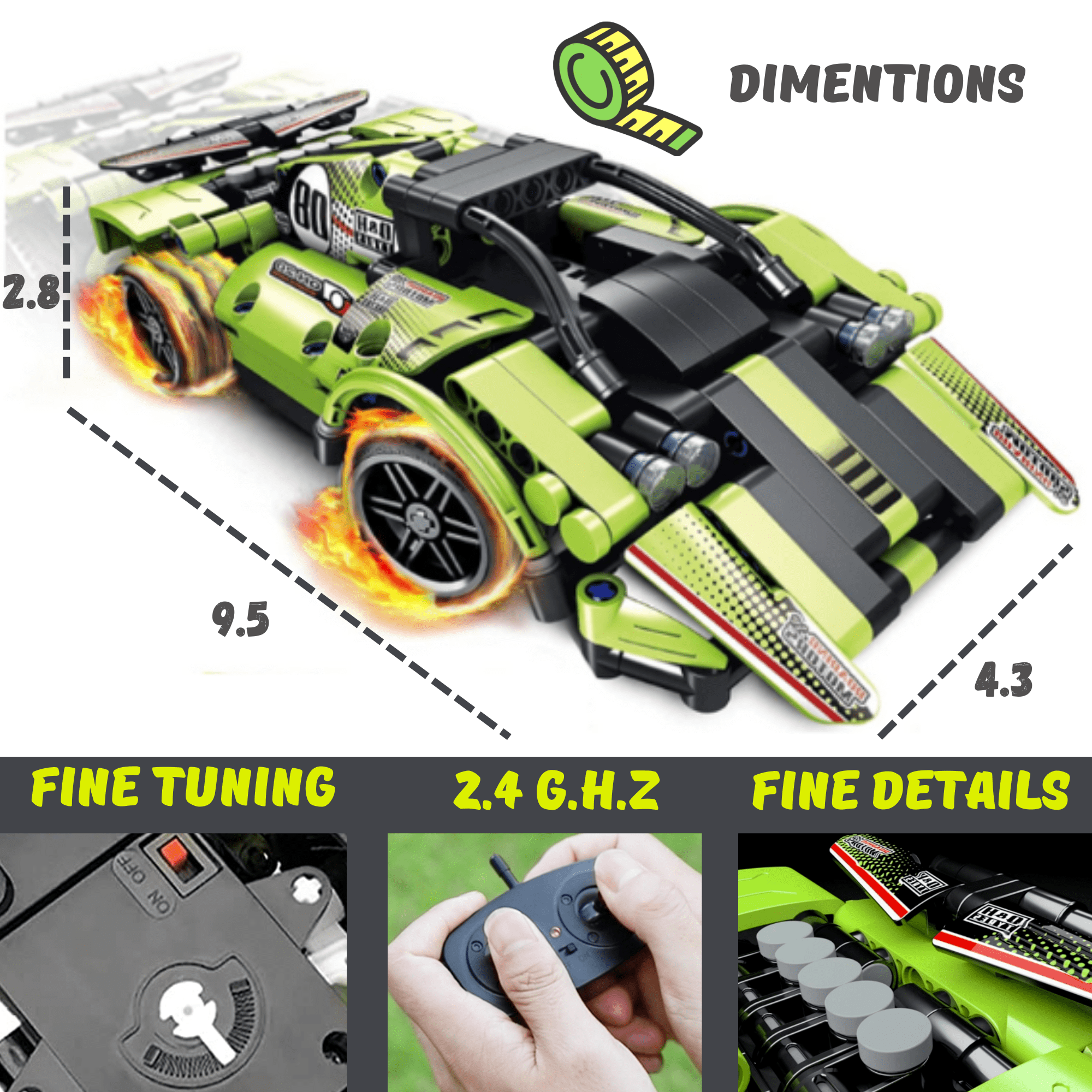 Remote Control Cars Robot Building Kit Educational Toys for Age 8-13 Fun  STEM Toys for Kids 3-in-1 RC Car Kit to Build Cool Building Blocks Set  Birthday Gift for 8 9 10+