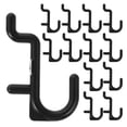 thumbnail image 1 of OULII 60Pcs J-shaped Black Plastic Pegboard Hooks for Tool Organization and Storage in Garage and Workshop, 1 of 8