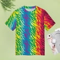 thumbnail image 4 of Animal Print Patterns Women's Short Sleeve T-Shirt Crew Neck Casual Summer Trendy Loose Fit Tops, 4 of 6