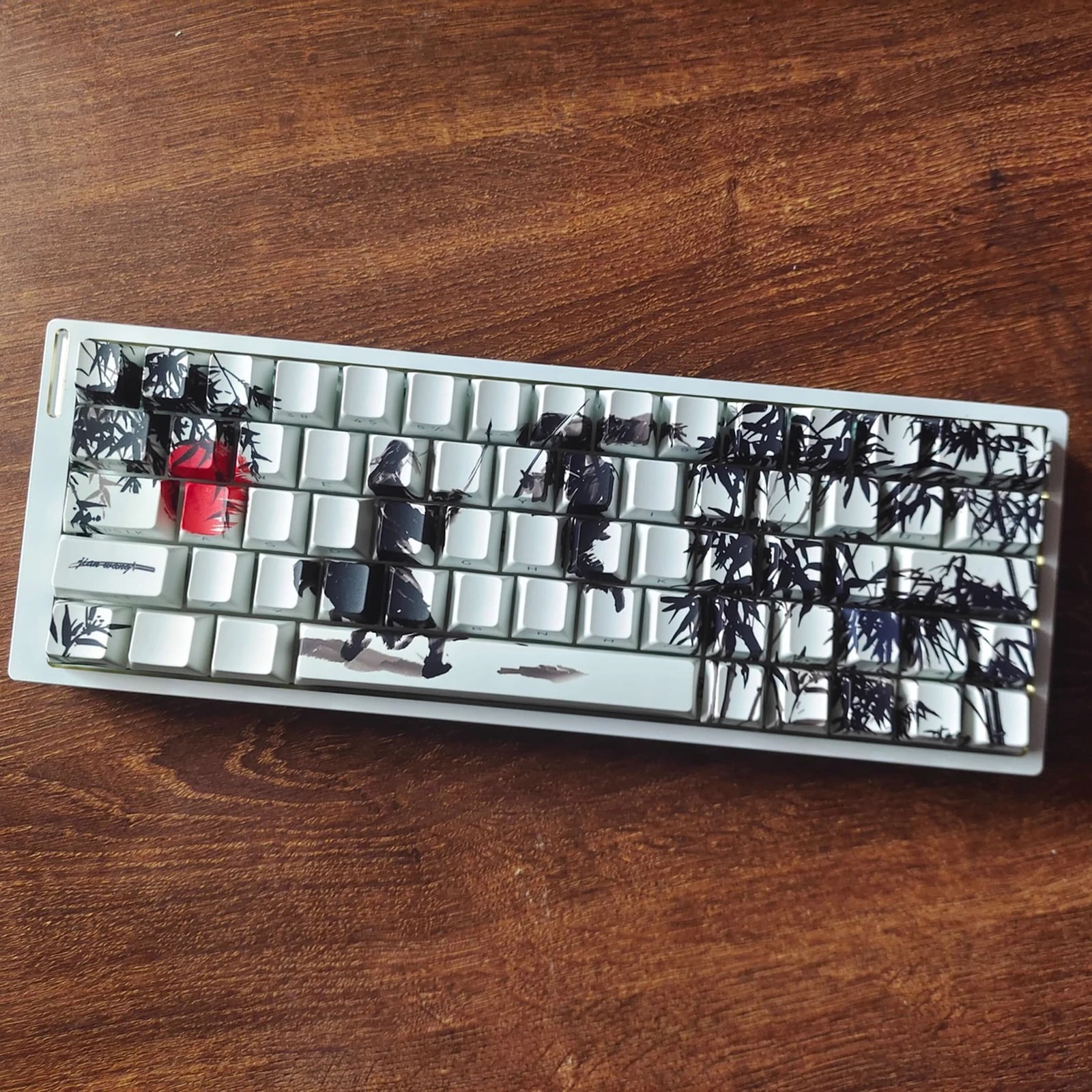 Original Height Keycaps with Side Engraved Translucent Designing Fighting Theme for Mechanical Keyboards