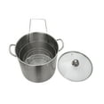 thumbnail image 4 of Mainstays Stainless Steel 21.5 Qt Multi-Use Water Bath Canner Tempered Glass Lid Silver, 4 of 8