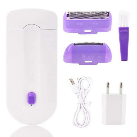 USB Rechargeable Women Epilator Portable Body Hair Shaver Rotary Face Leg Bikini Lip Depilator Hair Remover EU Plug,1 x Hair Remover