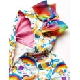 thumbnail image 4 of JoJo Siwa Girls' Little Unicorns & Rainbows All Over Print Zip Up Hoodie with Bow, 4 of 5