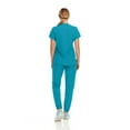 thumbnail image 3 of Hey Collection Womens Stretch Colorful V-Neck Jogger Scrubs Set, Medical Nursing Tops with Four Pocket Scrubs Jogger Pants, 3 of 5