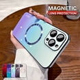 thumbnail image 3 of iPhone 12(6.1) is suitable for Mag Safety Shockproof Case with gradient lens film magnetic suction case, 3 of 7