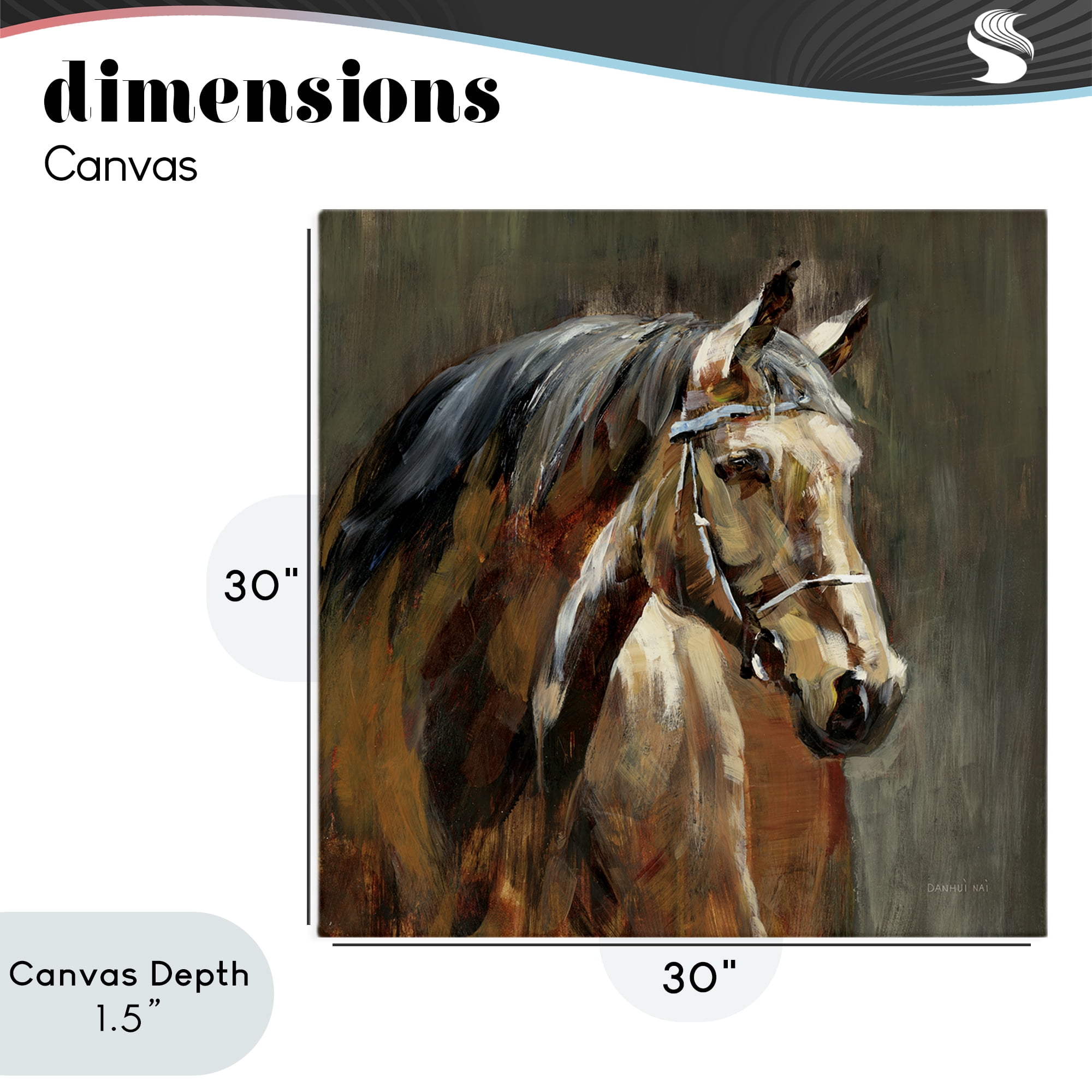 Stupell Industries Horse in Stable at Dusk Canvas Wall Art, design by Danhui Nai