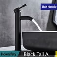 thumbnail image 1 of Grifo de baño negro Hownifety, grifo mezclador de agua fría y caliente, grifos de lavabo de pintura de acero inoxidable, grifo de un solo orificio Tan Jianjun unisex, 1 of 2