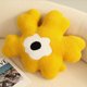 thumbnail image 1 of Cojín de peluche con forma de flor, relleno de esponja, suave y grueso, decorativo para sofá, color amarillo, 1 of 5