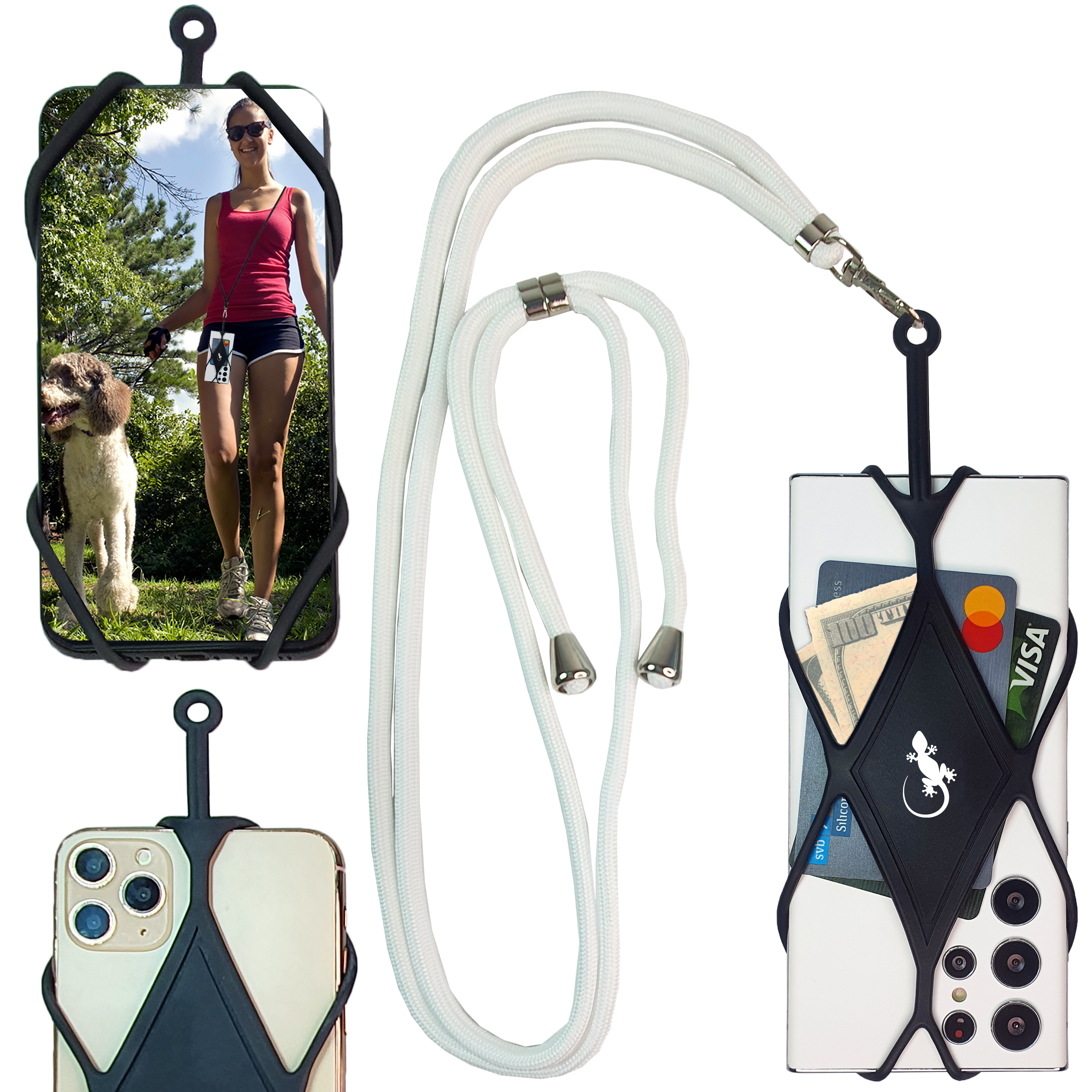 Mobile Phone Crossbody Chain Back Clip by Gecko Neck Phone Holder