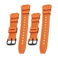 thumbnail image 3 of Correa de goma para reloj con hebilla de 1,8 cm de ancho para AE-1300 Sgw-300H Sgw-500H naranja negro Yuyangstore correa de reloj, 3 of 7