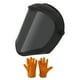 thumbnail image 3 of Máscara protectora facial, visera facial, equipo de trabajo multifuncional, equipo de protección para el trabajo, tala de árboles, desbroce con guantes. Gris, 3 of 9