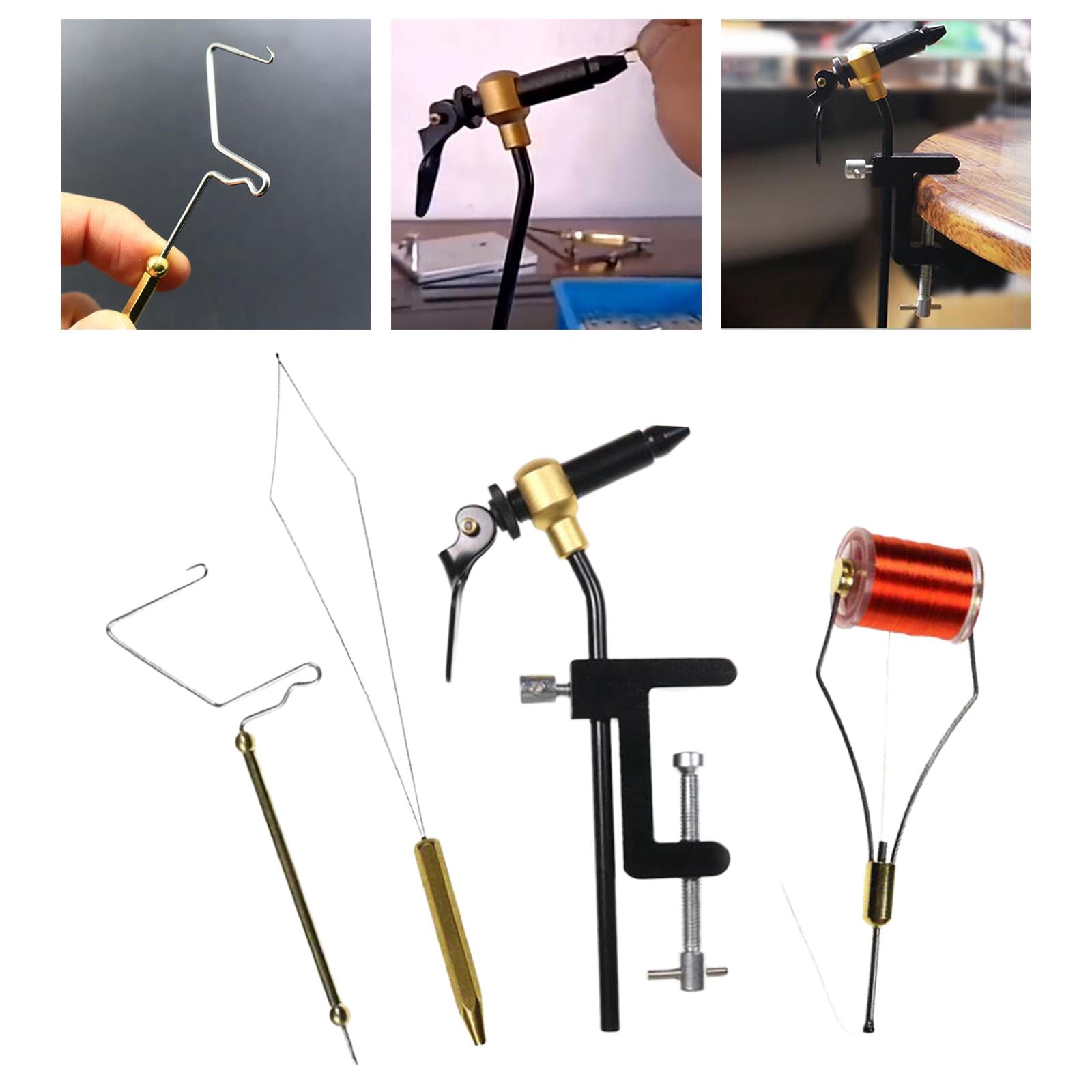Axioma 4Pcs Premium Fly Tying Tool Kit Fly Tying Vise Bobbin Thread Holder Threader