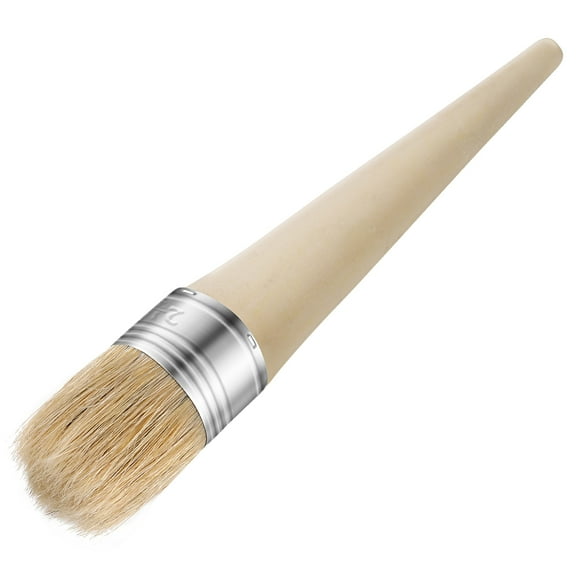 ULTNICE 40mm Professional Paint Wax Brush Painting Waxing Clear Wax Brush for Furniture Stencils  Home Decor Wood Large  with Natural Bristles