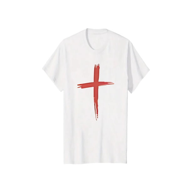 Camiseta de algodón gráfica para estilo urbano: Camina con Dios, un regalo conmovedor