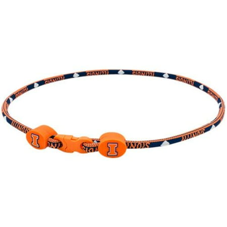 26' Navy Sport Necklace - Illinois Fighting Illini 18'' Titanium Sport Necklace - Navy Blue/Orange - No Size