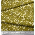 thumbnail image 3 of Soimoi Green Rayon Crepe Fabric Scroll Abstract Decor Fabric Printed Yard 46 Inch Wide, 3 of 3