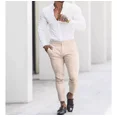 thumbnail image 3 of Camisa Slim Fit Hombre Manga Larga Casual Cuello Mao Lisa, 3 of 8