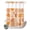 Terracotta, Orange, variant on No Hook Shower Curtain, Sage Green Ombre Geometric Shower Curtains for Bathroom with See Through Top Window, Middle Century Vintage Abstract Art Waterproof & Washable Bath Curtain Extra Long 72"x96"