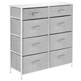 thumbnail image 7 of mDesign Tall Storage Dresser Furniture, 8 Slim Removable Fabric Drawers, Gray, 7 of 7