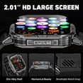 thumbnail image 6 of Mingdaln 2.01"  AMOLED Men Military Smart watch，with 1400 mAh Large Battery/ Answer Make Calls /100+ Sport Modes/IP68 Waterproof, Pedometer smartWatch fits for Android Iphone Devices (Black), 6 of 8