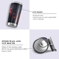 thumbnail image 2 of SKYSONIC Wolf Tumbler Stainless Steel Double Wall Vacuum Reusable Insulated Mug with Straw and Built-in Coaste for Cold and Hot Beverages, 20oz, 2 of 7