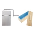 thumbnail image 1 of De Jabón De 2 Piezas Con De Alambre Y De Silicona Para Jabón Caja De Con Tapas Para Macarena Molde cortador de pan de jabón de madera, 1 of 8