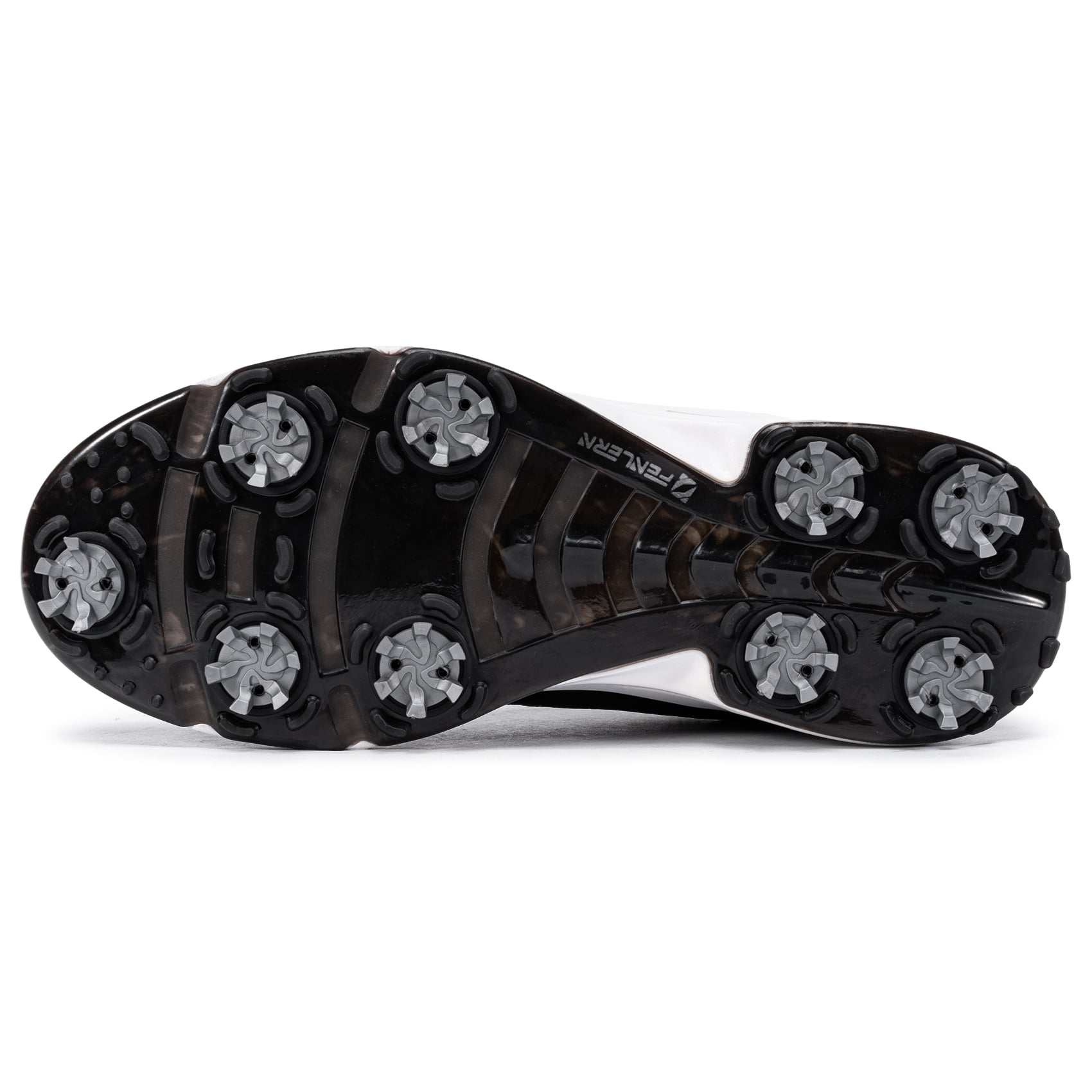 FENLERN Men's Golf Shoes with Spiked Waterproof Leather Upper Air cushion shock-absorbing sports sneakers Shoe