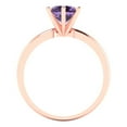 thumbnail image 4 of Solitaire Engagement Ring for Women - 1ct Simulated Alexandrite in 14K Rose Gold Promise Ring, 4 of 6
