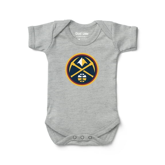 Newborn & Infant Chad & Jake Heather Gray Denver Nuggets Primary Logo Bodysuit