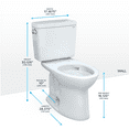 thumbnail image 2 of TOTO® Drake® Two-Piece Elongated 1.6 GPF Universal Height TORNADO FLUSH® Toilet with CEFIONTECT and 10 Inch Rough-In, Cotton White - CST776CSFG.10#01, 2 of 5