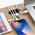 thumbnail image 3 of 10/1Pcs Self-adhesive Cable Clips Silicone USB Cable Holder Organizer Wire Cord Management Clips for Home Office Desktop Tidy A-5pcs mixed white, 3 of 6