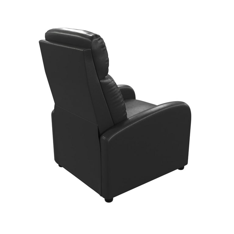DHP Bobby Poltrona Reclinabile A Spinta In Ecopelle Nera – Seduta Ergonomica Con Poggiapiedi Estraibile Per Soggiorno E Home Theater - 2