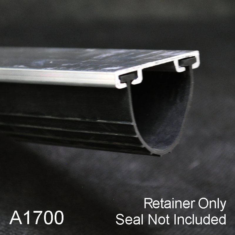 Garage Door Flat Aluminum Bottom Seal Replacement Retainer 1-5/8" W x 12'3" L