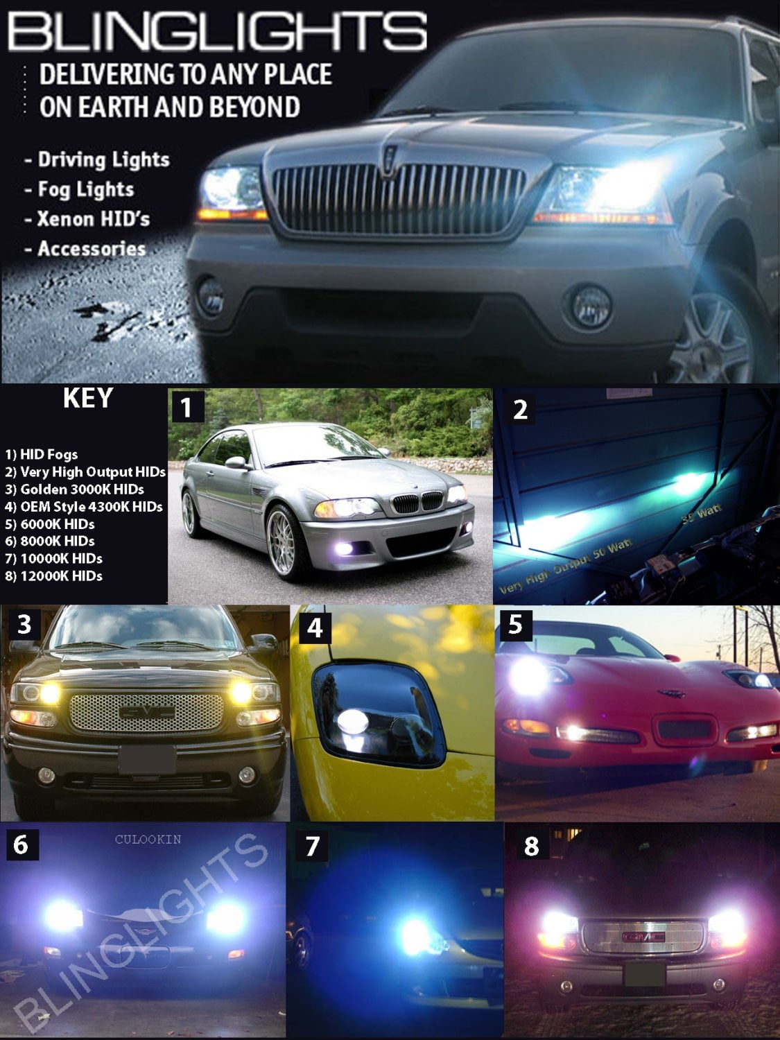AUTOVIZION LED HID Headlight Conversion H13 9008 6000K 2006-2011 Chevrolet HHR