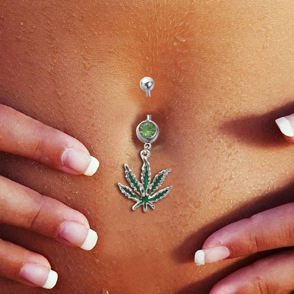 belly rings tumblr weed