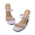 thumbnail image 2 of DREAM PAIRS Women's Slides Wedge Sandals Two Strap Square Open Toe Dress Shoes, 2 of 6