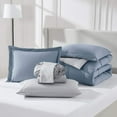 thumbnail image 3 of Virtu Full Size Comforter Setss, 7 Piece Bed in a Bag, Reversible Bedding Comforter Sets with Sheets, Stone Blue, 3 of 9