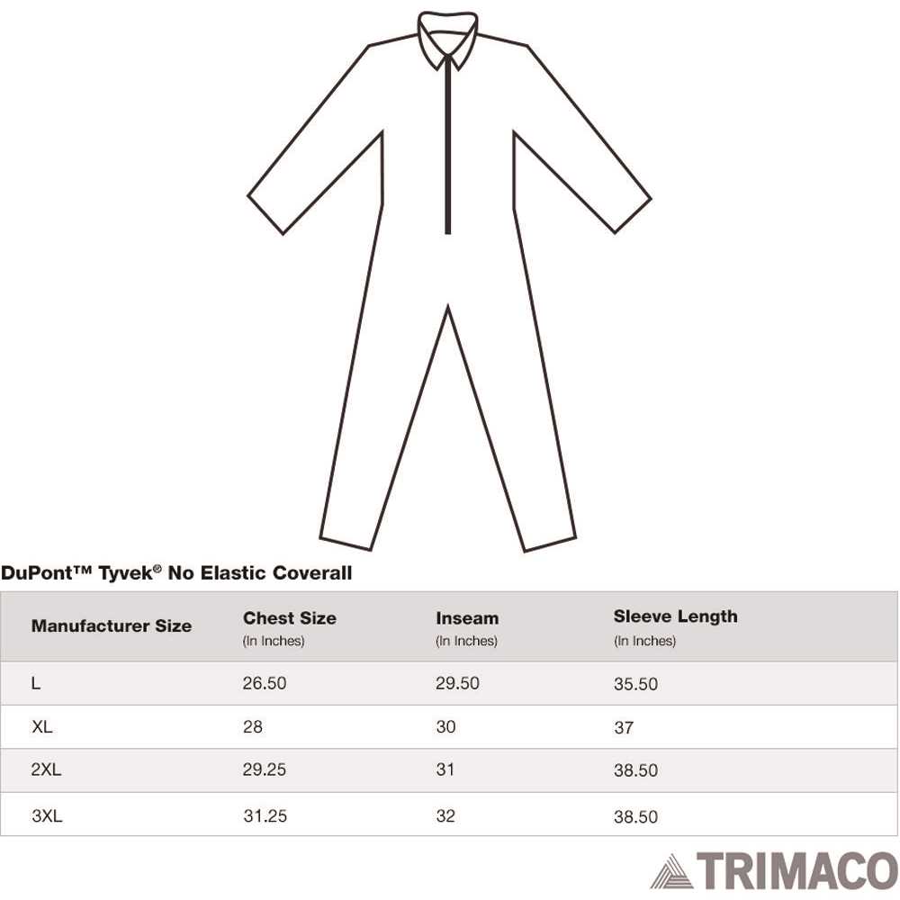 DuPont Tyvek XL No Elastic Disposable Coverall - Walmart.com