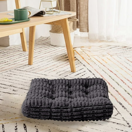 

Nhthy Corduroy Fats Strip Cushion Fall And Winter Cushion Office Chair Cushion Student Cushion Fart Cushion Tatami Cushion Black