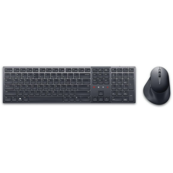Dell KM900 Premier Collaboration Keyboard and Mouse - Zoom Touch Controls, Backlight Keyboard, Bluetooth 5.1, Radio Frequency 2.4GHz - Black