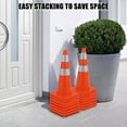 thumbnail image 3 of 8 Pack 28" Flexible PVC Traffic Cones with High Reflective Collar, Heavy-Duty Anti-Slip Base, Multi-Scenario for Construction, Traffic Control, Parking & Training, Easy Stacking & Weatherproof, 3 of 8