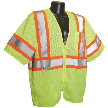 

RADWEAR SV22-3ZGM-L Economical Safety Vest L Polyester Green/Silver