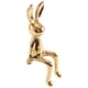 thumbnail image 5 of Rabbit Statues Ceramic Crafts Creative Shiny Modern Nordic Gold, 5 of 5