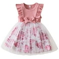 thumbnail image 1 of Robes d'Été pour Filles Robe Tutu à Manches à Volants pour Filles Robes de Fête pour Filles Robe en Tulle Filles 4-5 Ans, 1 of 8